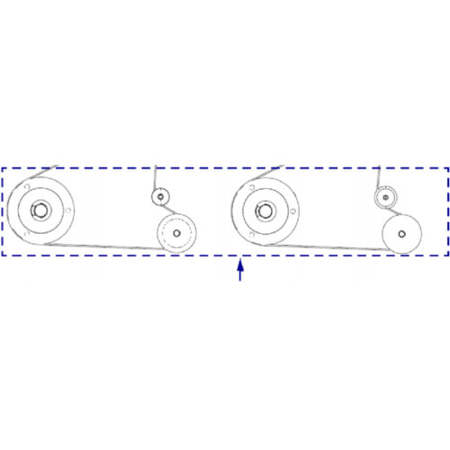 Rewind Drive System (includes pulleys and drive belts for all dpi) 105SLPlus & Xi4 Series P1006071