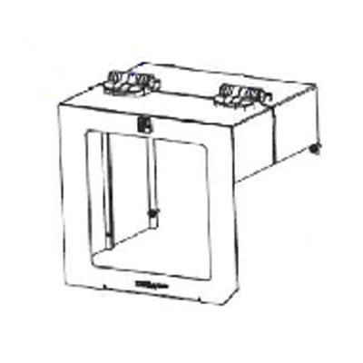 Media Cover ZE500-6 RH (includes window and hinges) P1046696-078