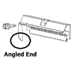 Replacement Static Brush & Cutter Guard with the Angled End Sensor Flag. Order this replacement item if the printer currently has an Angled End cutter guard installed. P1037974-036