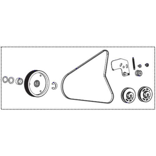 Rewind Drive System (includes pulleys and belt for all dpi) ZT600 Series P1083320-058