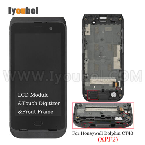 LCD with Touch with Front Replacement for Honeywell Dolphin CT40 XP