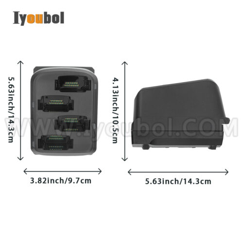 4-Slot Cradle Charging Base Kit for Zebra MC9300 MC930B 930P Battery Charger